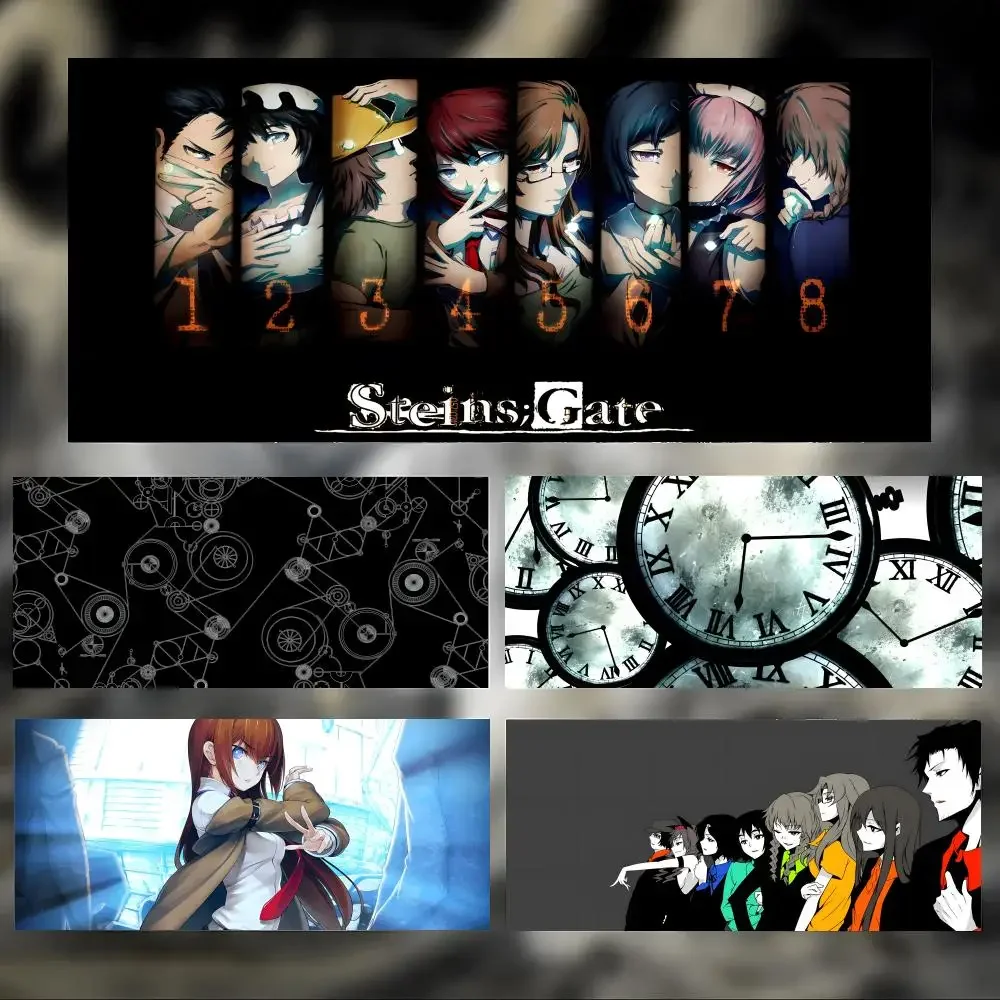 anime sci-fi S-Steins;Gate Mouse Pad Large Thick Desk Pad Stitched Edges Gaming Mouse Mat for PC