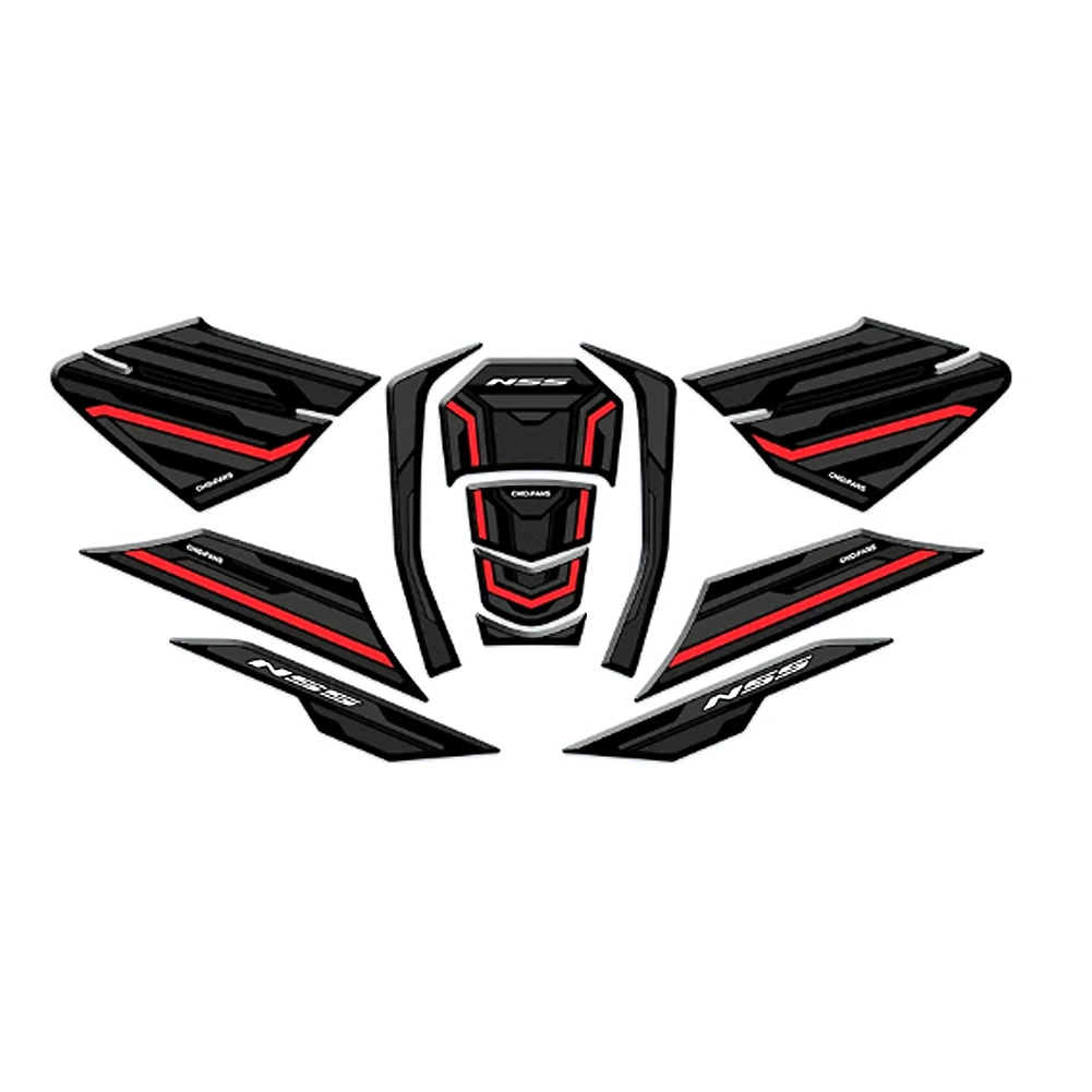 

For HONDA FORZA350 Anti-slip Motorcycle Side Sticker Fuel Tank Decal Protector Traction Pad Cover Rubber Decoration Sets