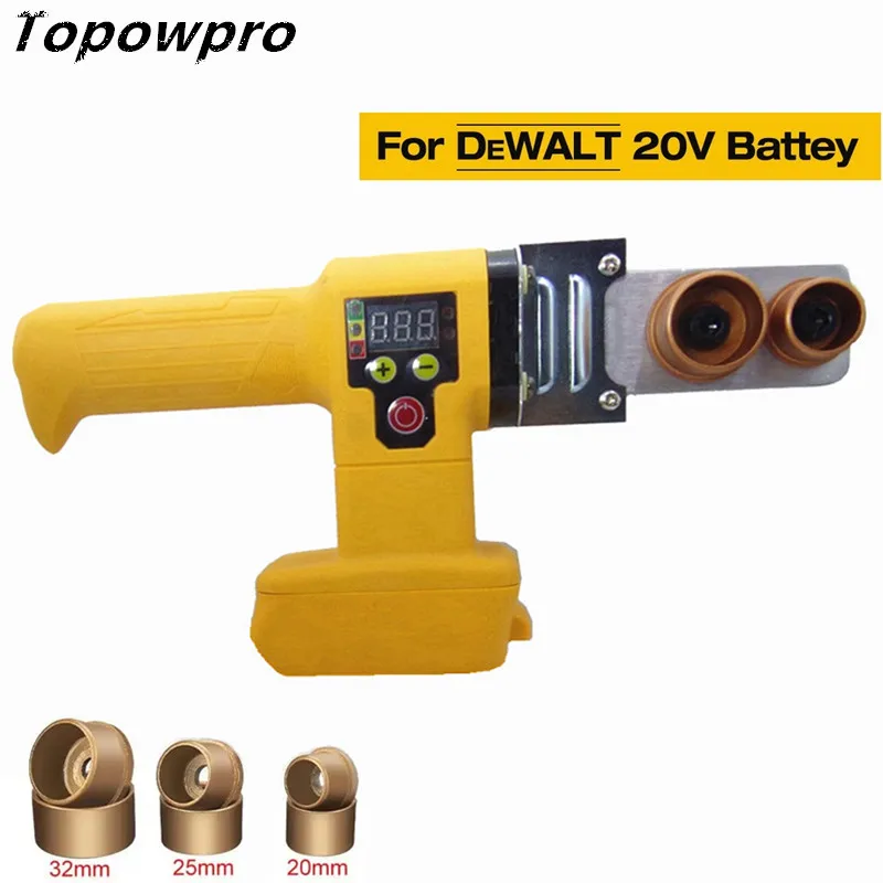 Do baterii DeWALT 18/20V maszyny do spawania tworzyw sztucznych akumulatorowe fajka wodna topiące PE/PPR/PB/PPC topi się maszyny do spawania