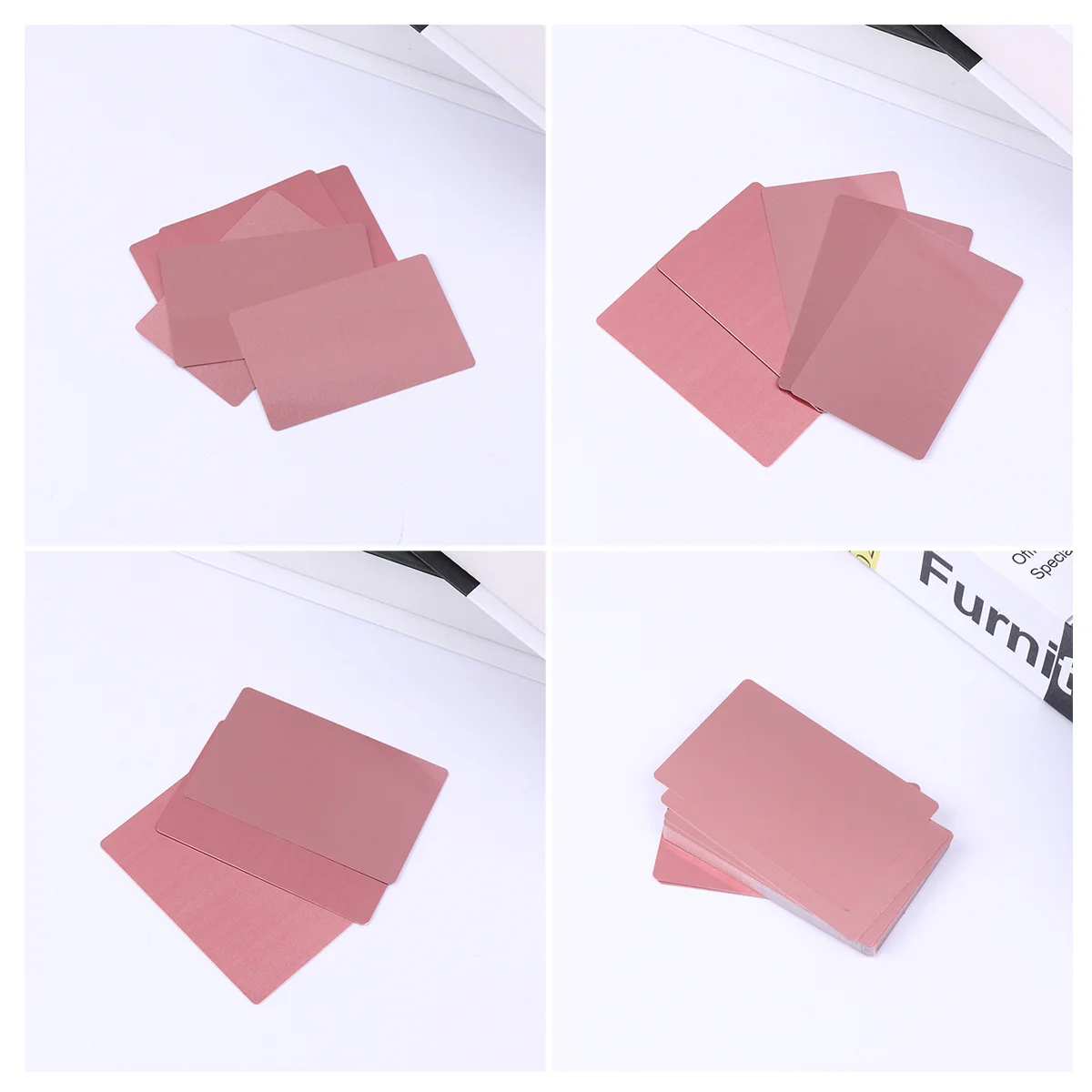 50 Pcs 02MM Thin Colored Anodized Aluminum Business Blank Machine Engraver and CNC Engraving Available (Red)