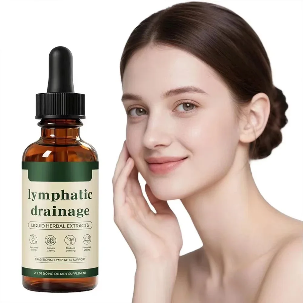 60ml Lymphatic Drainage Drops Natural Herbal Formula Toxin Elimination Swelling Relief Lymph Support Liquid