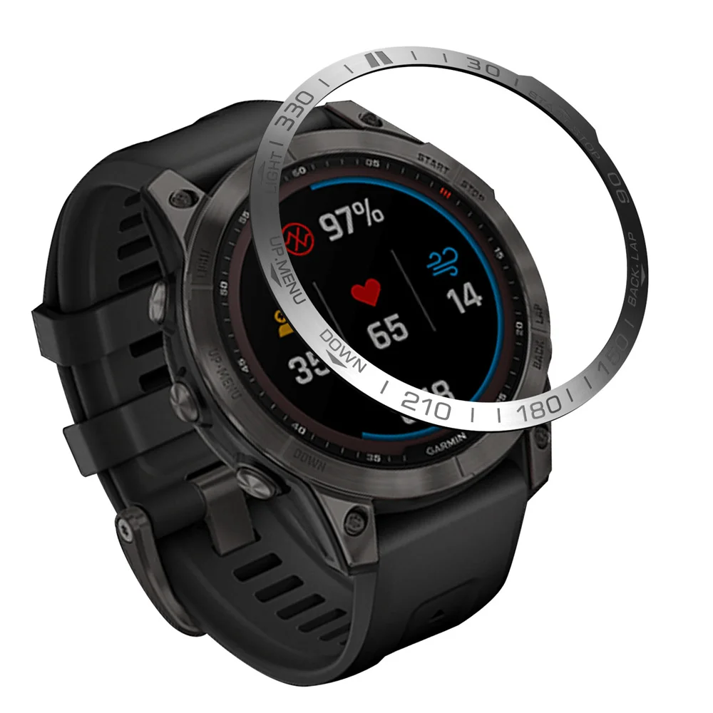 Behua Lünette Ring Styling Fall für Garmin Fenix 7x7 s 7 Smartwatch Metallrahmen Zifferblatt Kleber Fenix 6x 7x Pro Schutzhülle