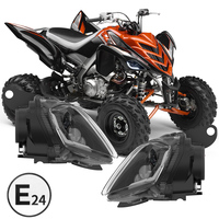 E24 LED Headlights Assembly Turn Signal Light Plug and Play For Yamaha YFZ 350 450 450R 450X YFM 250 350 450 700 DRL Hi-Lo Beam