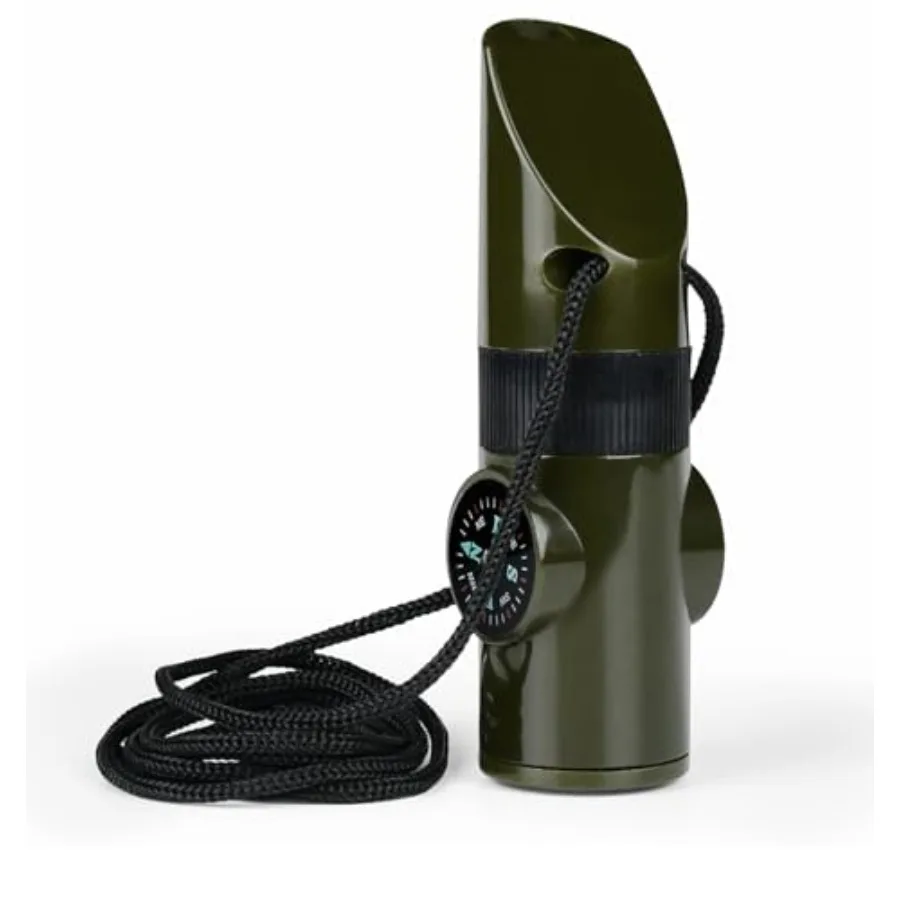 緊急サバイバルホイッスル 7in1 アウトドア多機能ツール 安全ホイッスル ランヤード付き カヤック、ボート、ハイキング、キャンプに最適