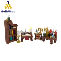 BuildMoc The Medieval Alchemist Laboratory Building Blocks Set Potion Bottle Experimental Workshop Toys Children Birthday Gifts