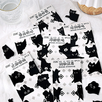 6pcs/set of black animal shape magnetic bookmarks, cats, puppies and other shape bookmarks and reading tools, gifts for friends