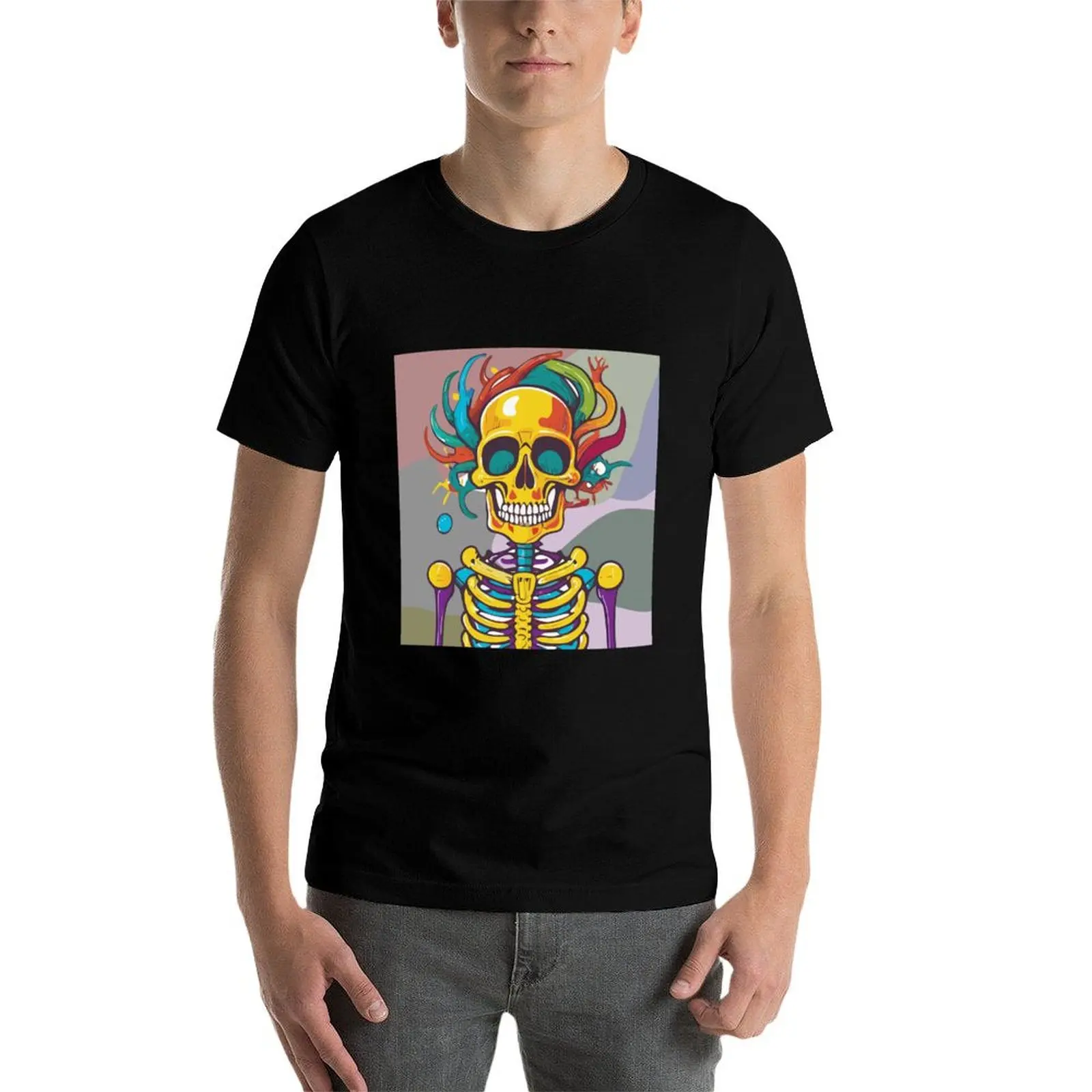 

CRAZY SKELTON T-Shirt t shirts designer t shirts for man graphic funny t shirts for man graphic tees T-Shirt