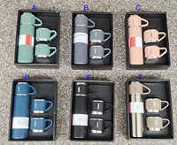 New Set of Wine Beer Coffee 500ml bottle + 2 with handle mug thermos cup men's high-end stainless drink water for tea winter