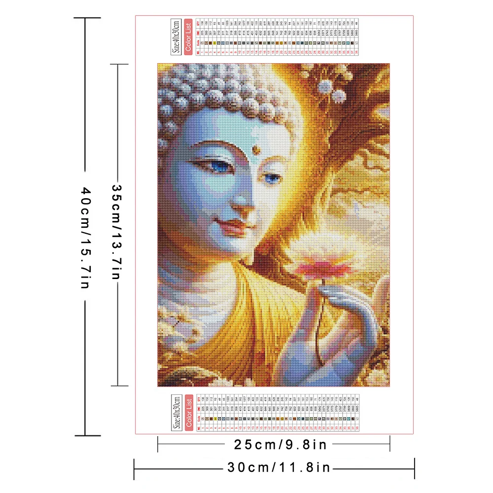 AZQSD 5d Diamond Painting Buddha Religious Portrait Mosaic Cross Stitch Full Kits Icon Embroidery Sale Landscape Wall Decoration