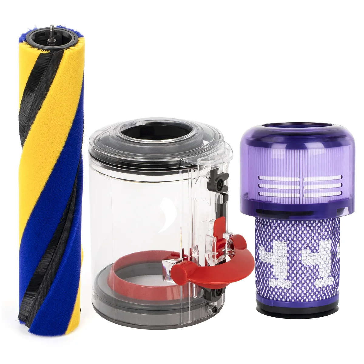 HEPA Filter & Soft Brush Roller & Dust Bin For Dyson V12 Detect Slim / V12 Detect Slim+ / V12 Detect Slim Animal Vacuum Cleaner
