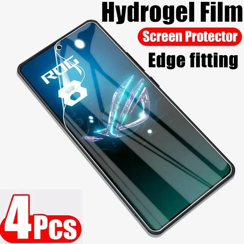 4pcs screen protector Hydrogel Film for ASUS ROG Phone 8 8 Pro Phone 7 7 Ultimate 6D 6pro 5 5Spro hydrogel HD Film Edge fitting