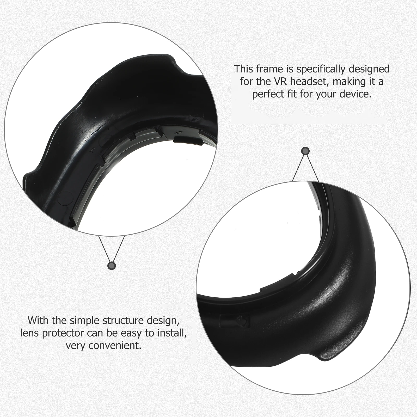 

Anti scratch Protector for Vr Eyeglasses Accessories Black Frames Replaceable Glasses Frame Vr Lens Frame Replacement Household