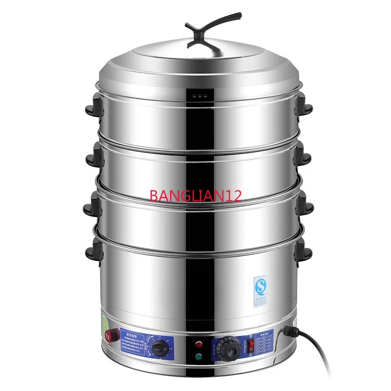 

Commercial large-capacity multi-layer electric steamer multi-function timing stainless steel steam pot