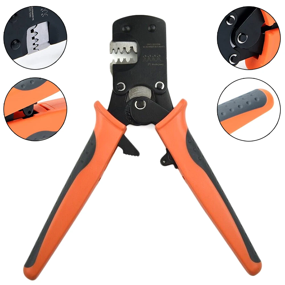 For IWISS IWS3220M Connector Pin Crimping Tool for 32 20 AWG Wire Range with Stable Parallel Crimping and Lightweight TPR Handle