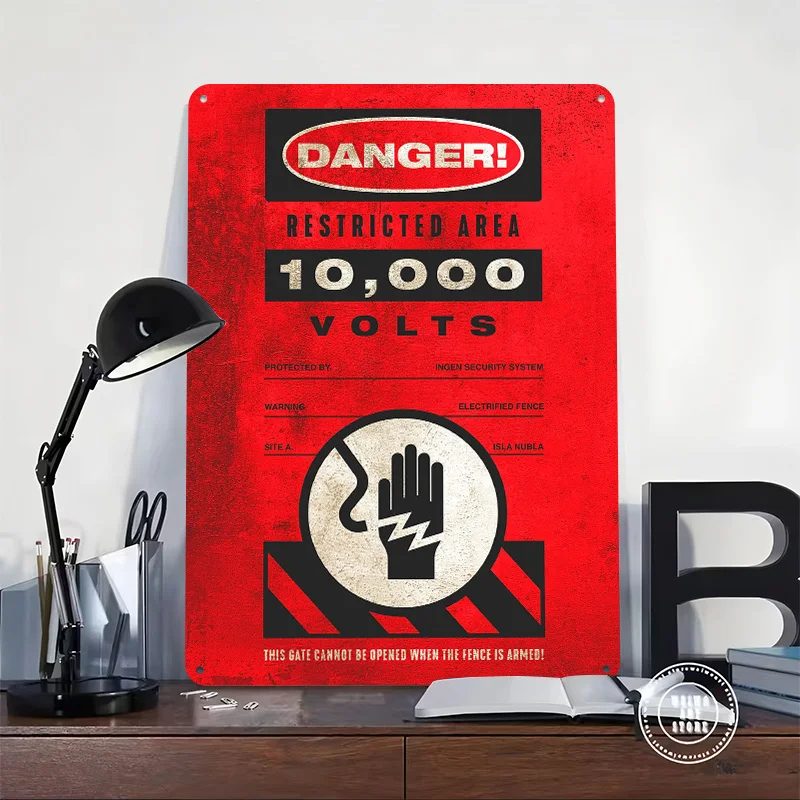 Danger 10 Interior Wall Decoration Gaming Bedroom Decorations Wand Deko Custom Plate Desk Decor Vintage Metal Signs Home Sign