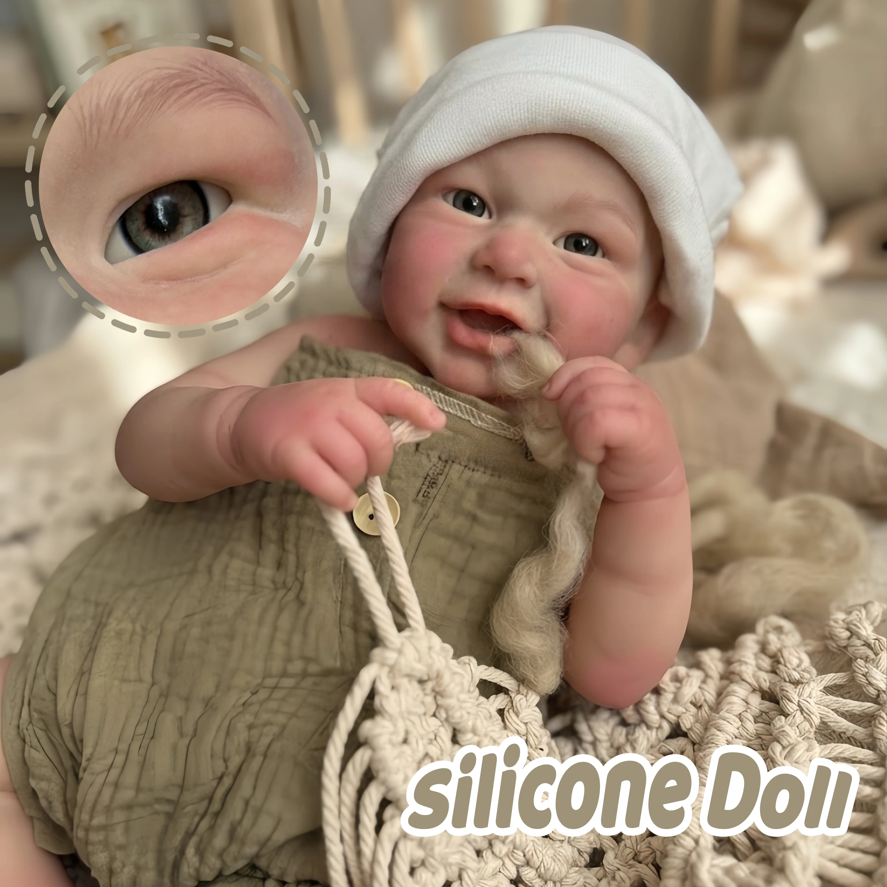 18 Inch Cleanable Silicone Reborn Doll, Real Looking Handcrafted Skin, Premium Holiday Gift, Bebe Reborn De Silicona
