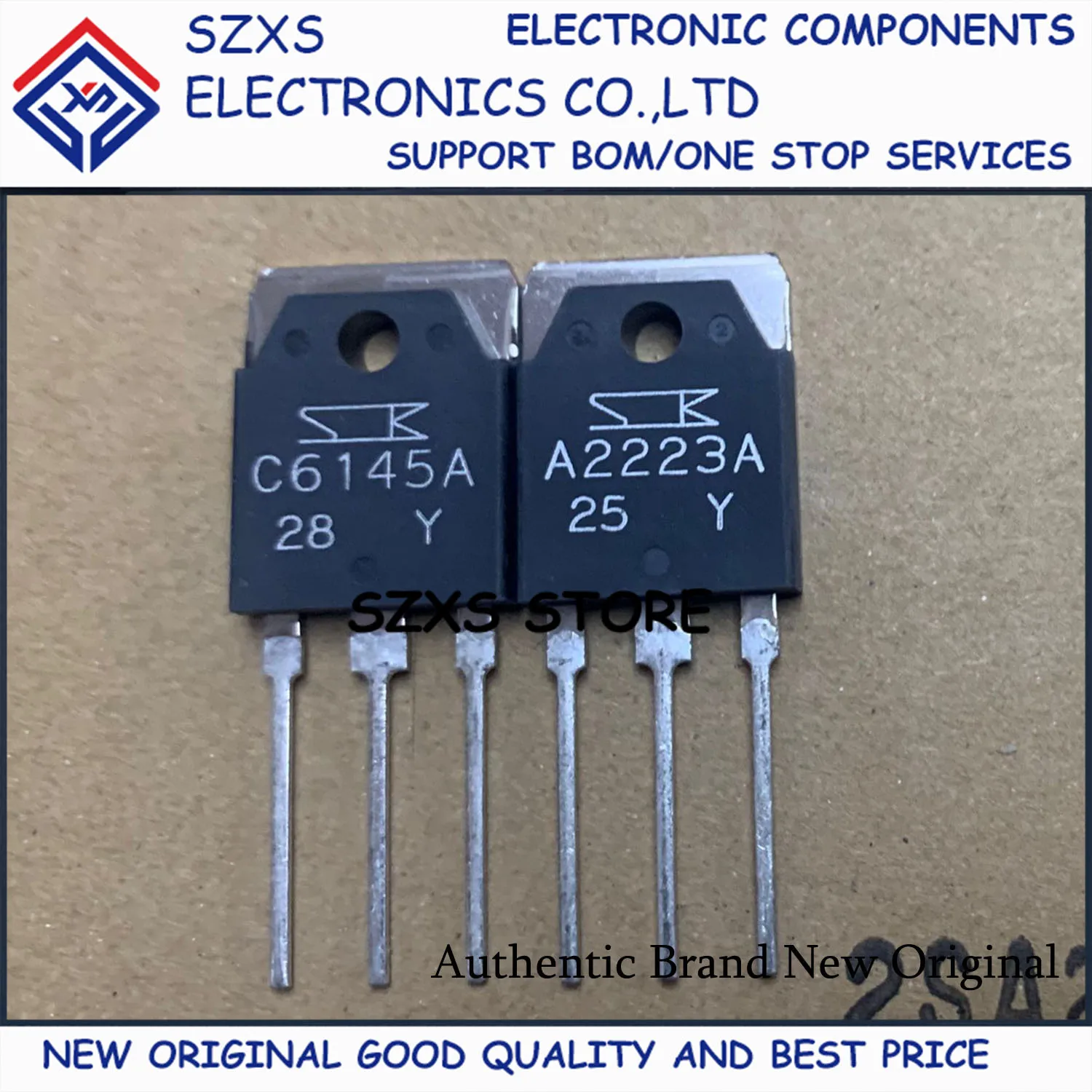 New Original 5Pairs 2SA2223A A2223A + 2SC6145A C6145A TO-3P Audio Amplifier Transistor In Stock Good Quality