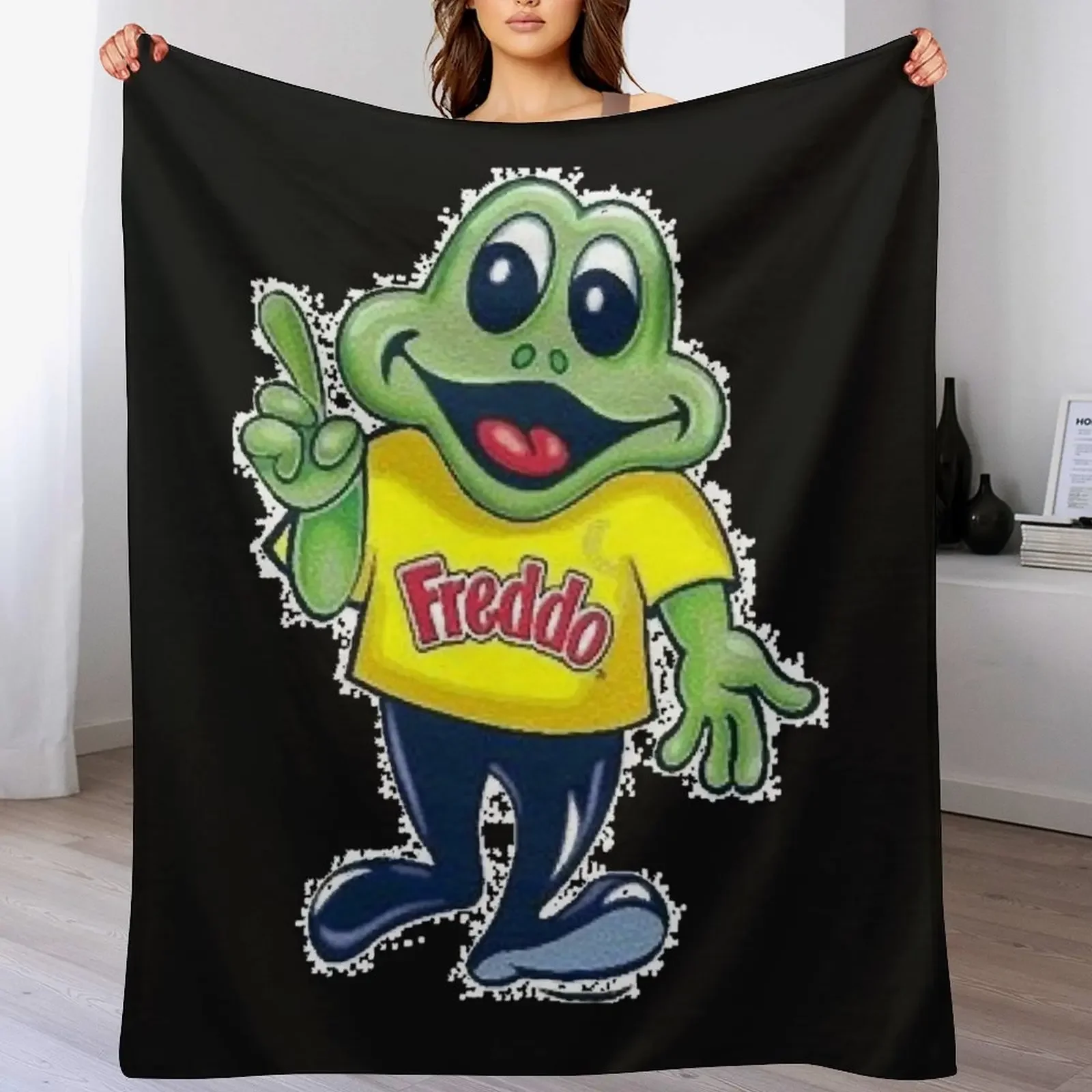 Freddo Frog Old Logo Classic Throw Blanket Elegant Warm Throw Blanket for Hotel Home