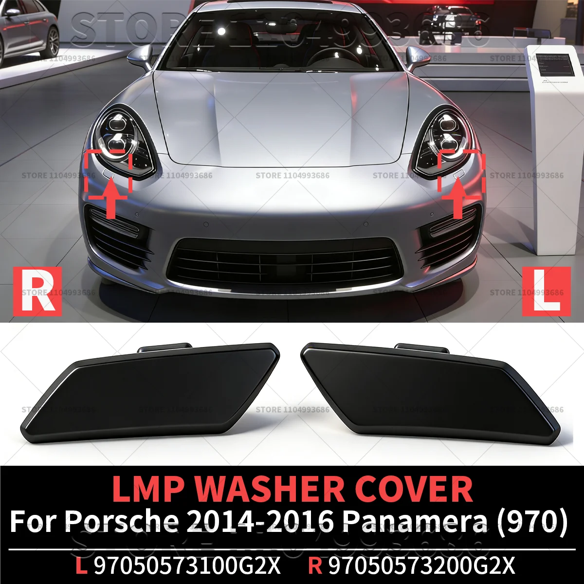 

Для Porsche 2014 2015 2016 Panamera 4S GTS Turbo (970) крышка шайбы Lmp OEM 97050573100G2X 97050573200G2X 97050573100 97050573200