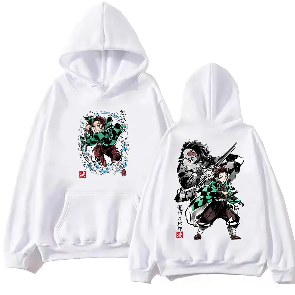 Anime Demon Slayer Kimetsu no Yaiba-Tanjiro Hoodie Unisex Harajuku Pullover Tops Long Sleeve Hoodies Fans Gift