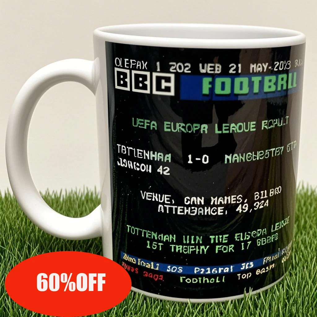 

Tottenham Hotspur’s Victory Retro Personalised Ceefax Vintage Coffee Mug Drinkware Customizable Design Fans Collectors Gifts
