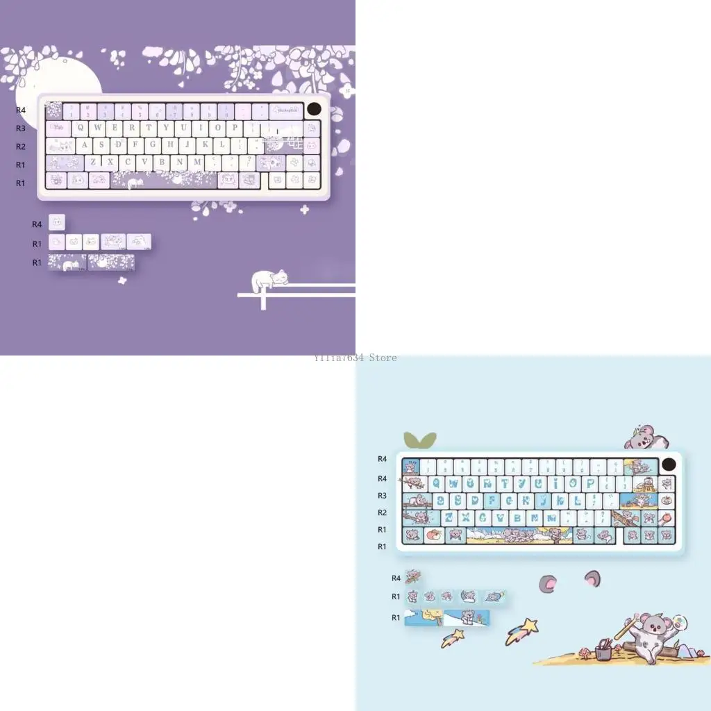 

Колпачки для ключей из ПБТ, 74 клавиши, колпачки для ключей с сублимационной краской профиля MDA для 61 64 68 78 84 96