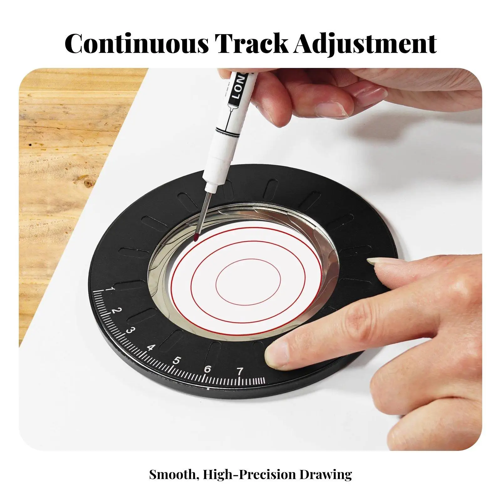 Advanced Drawing Ruler Adjustable Aluminum Alloy Meter Tool for DIY Drafting and Art Creation
