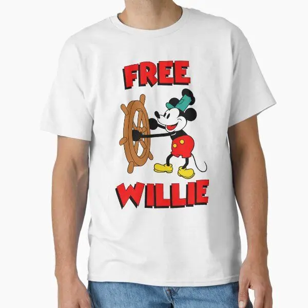 

Disney Mickey Print Loose Comfortable and Casual Pure Cotton Short-sleeved T-shirt for Both Men and Women