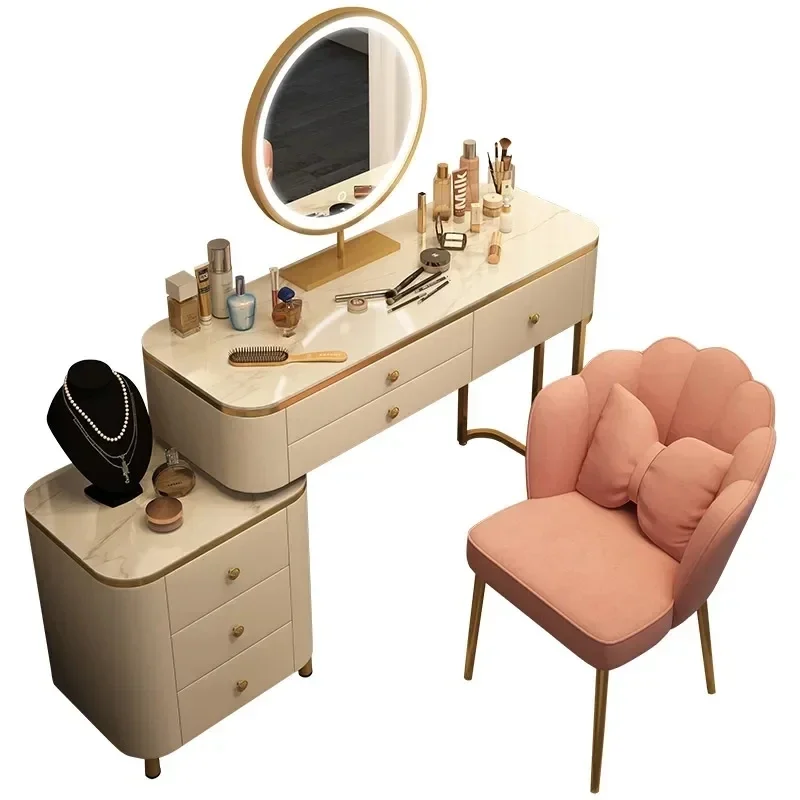 Storage Nordic Vanity Table Organizers Bedroom Modern Girls Vanity Table