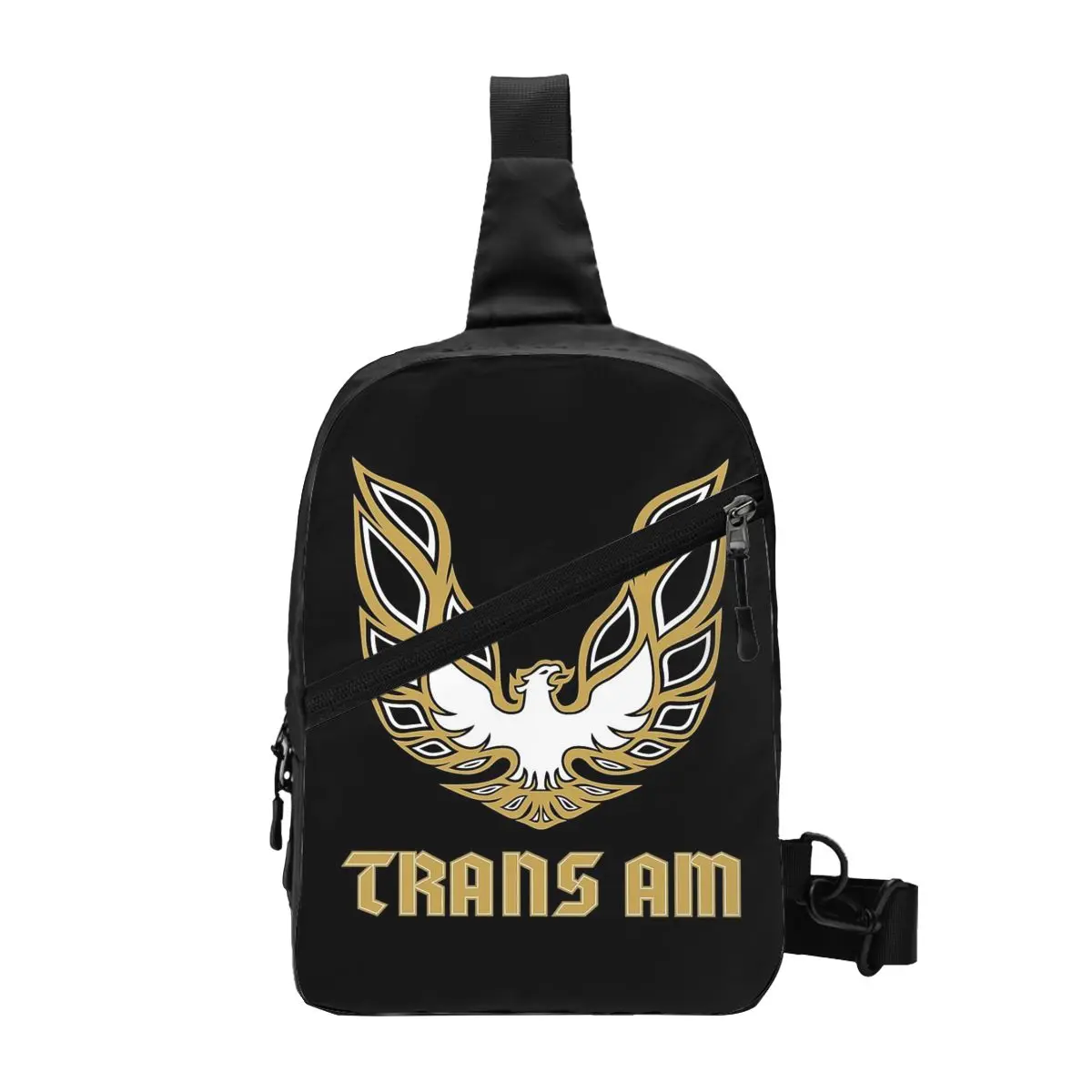 

Pontiac Trans Am Firebird Bandit Golden Chest Bag Men Sling Crossbody Backpack Chest Bag Traveling Hiking Daypack Shoulder Bag