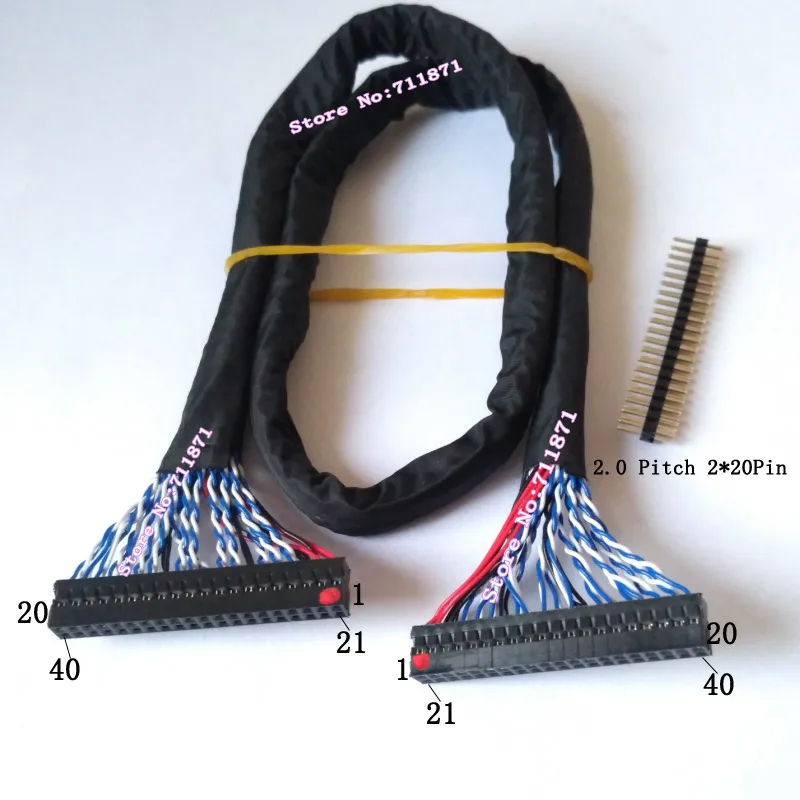 2*20Pin 2.0 Pitch 40P 40Pin Extension cord 40Pin 40P LCD Screen Cable Extend Cable Line 40P to 40Pin extension Cable Line Cord