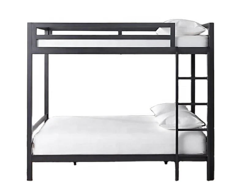 Fashion design hostel metal twin size bunk bed at wholesale price