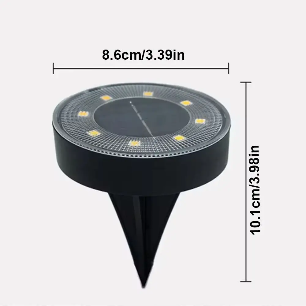 2Pcs Solar Power Solar Buried Lights Warm /White Light Super Bright Outside Solar Lights Energy Saving IP68 Waterproof Lawn Lamp