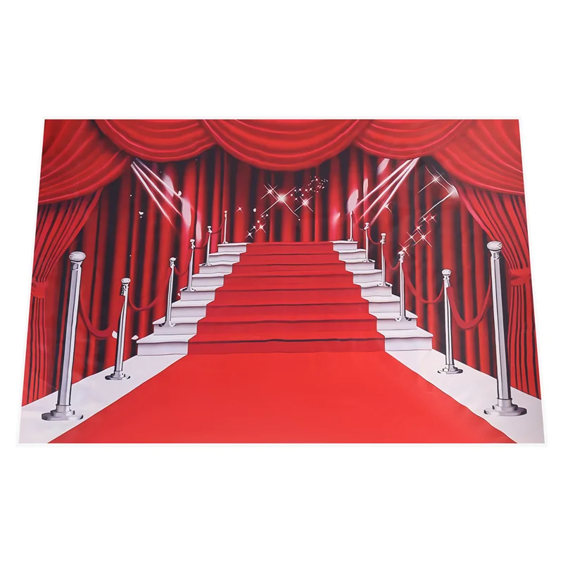 AC52-1 Piece Red Carpet Fabric Red Curtain Backdrop Banner Photography Backdrop Photo Background Studio Prop For Decorations