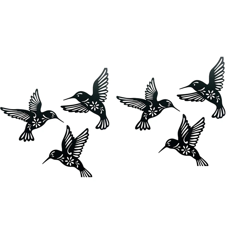 

Metal Hummingbird Outdoor Wall Decoration, Six Hummingbird Silhouettes, Iron Craft Decoration, Wall Hangings