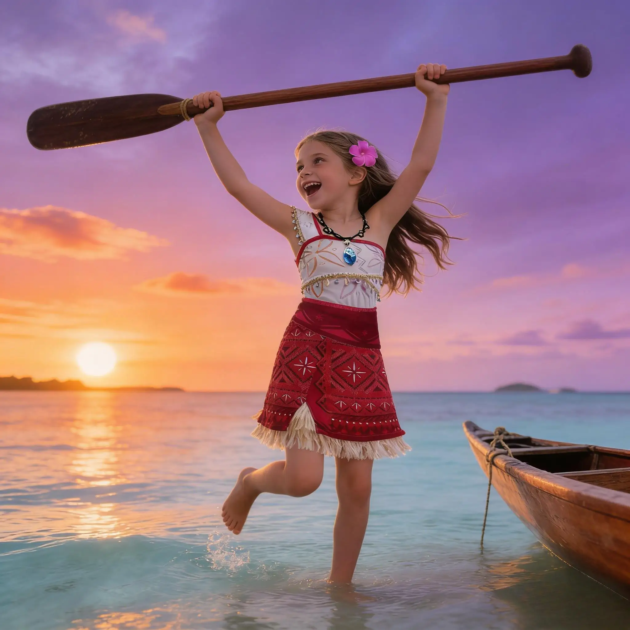 Girls Moana 2 Dress Party Adventure Costume Princess Fancy Outfit for Kids Toddler Children Vaiana Cosplay Clothes 2-8Y
