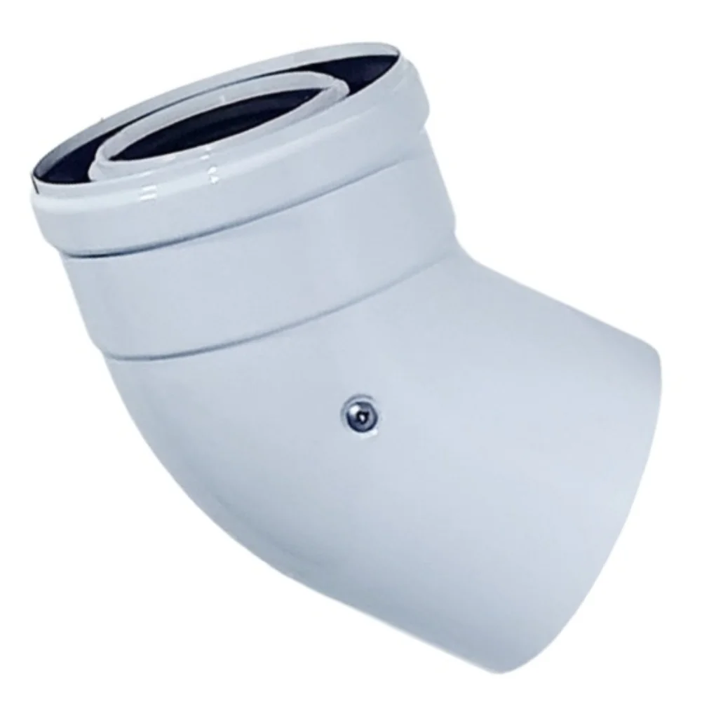 Stove Pipe 45 Degree Elbow Made of PP Plastic for Flue Connection in Wood Burning Stoves Tent Heating and Ventilation Units