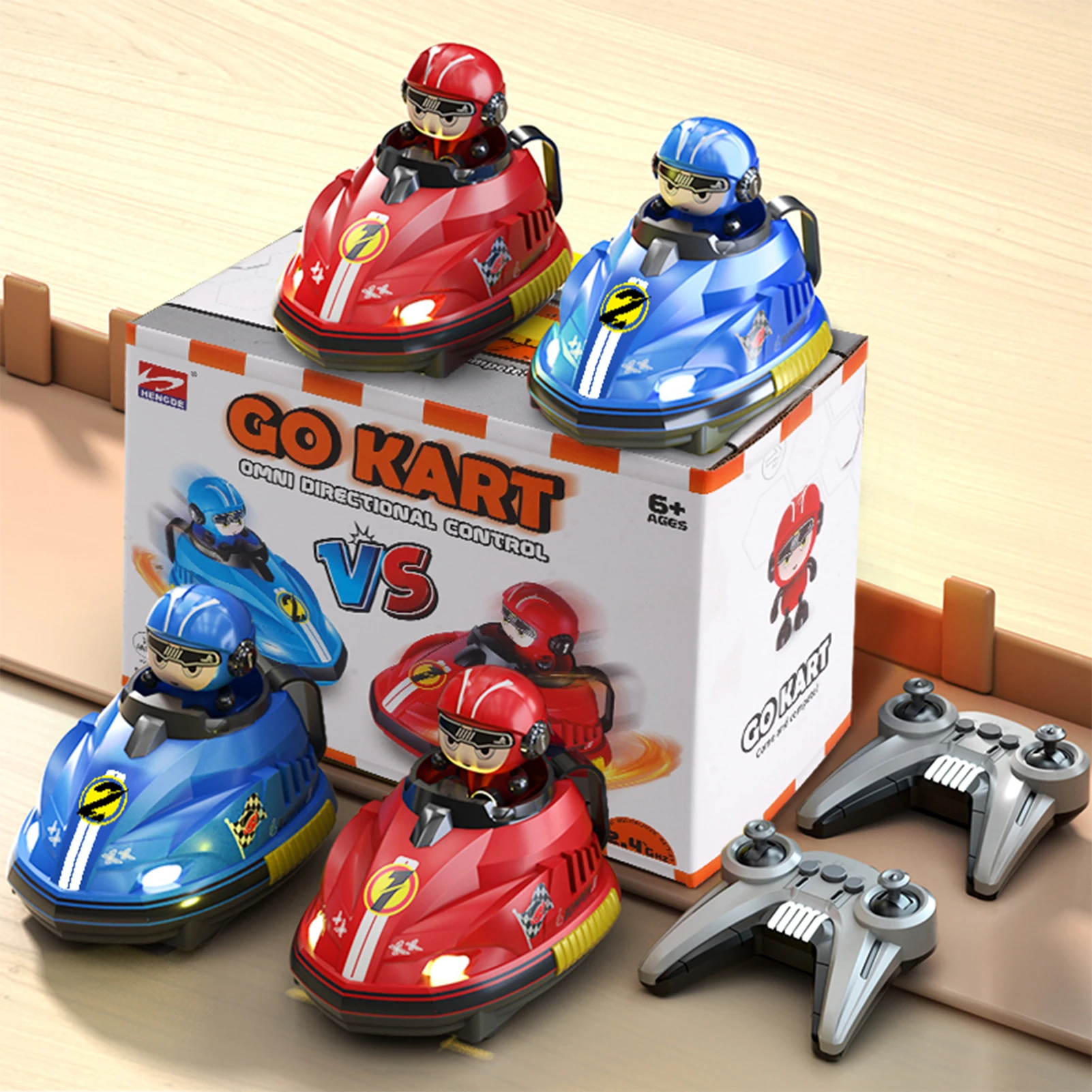 2PCS Cartoon RC Bumper Cars Toy Funny Two-player Battle Racing Car Toys for Kids Boys Girls Toy Vehicle