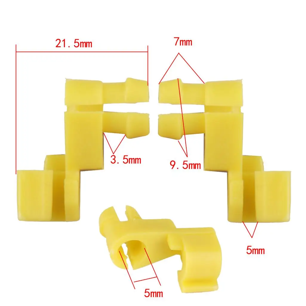 15Pcs Nylon Door Lock Clips Rod Connector for 69293-12040 Yellow