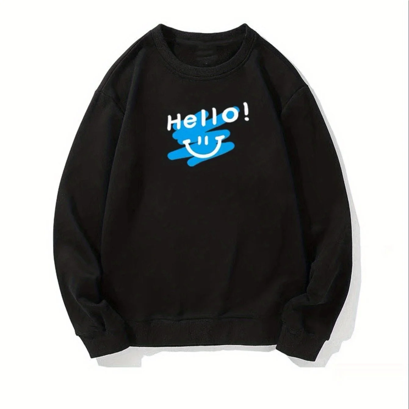 

Letter Pattern Print Autumn and Winter Men's and Women's Long Sleeved Sportswear Sweatshirt Casual Loose Outdoor Street Sports