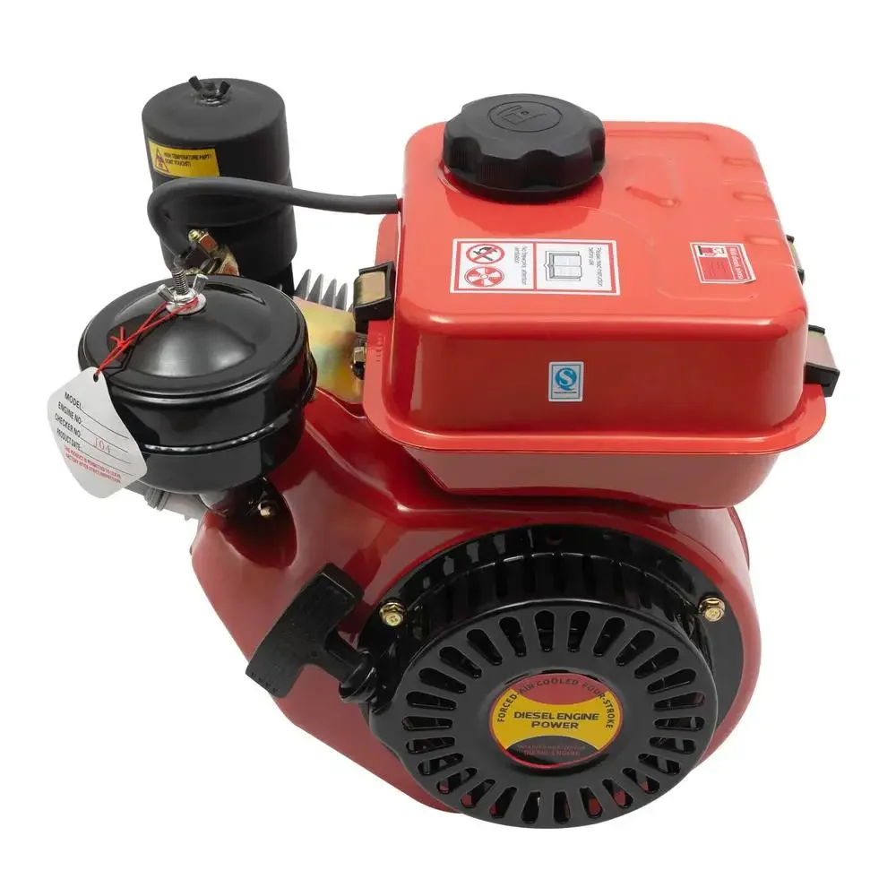 3HP Diesel Engine 4 Stroke 3000RPM Single-Cylinder Air-Cooled Hand Start Go Kart Lawn Mower Power Equipment Low Noise Durable