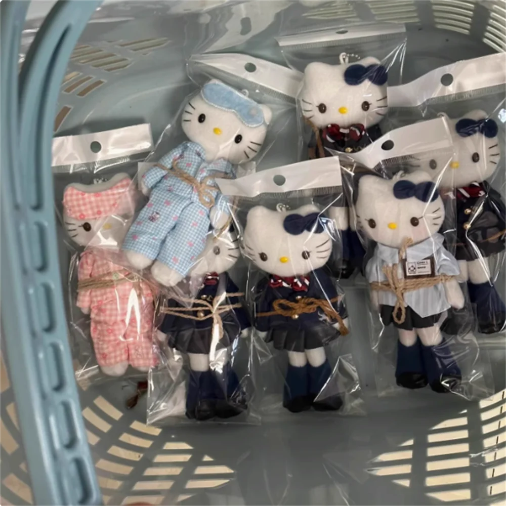 Lange benen Hellokitty pyjama uniform tas hanger schattig boekentas sieraden pop pluche meisjes rugzak cadeau