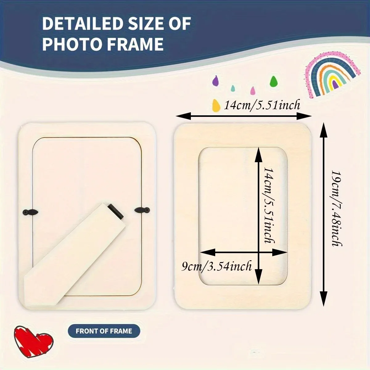 

Wooden Photo Frame Craft Set Suitable Seasons Graduation Season Wedding Party Decorations Picture Frame Painting Craft Kit