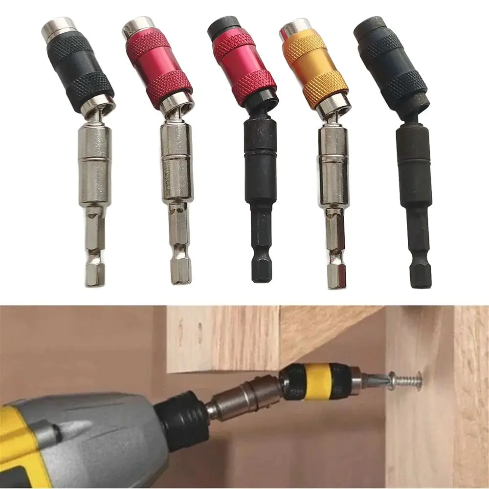 

1/4" Quick Release Drill Screwdriver Bit Holder Drive Guide Drill Bit Extensions Pivoting Magnetic Screw Drill Tip