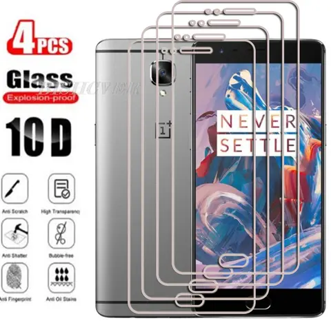 4PCS Tempered Glass FOR OnePlus 3 3T 5.5" OnePlus3 3T Three A3003, A3000 A3010 Screen Protector Protective Film