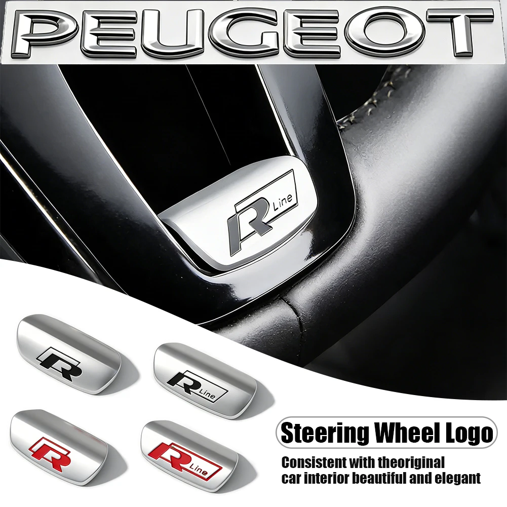 Auto-Lenkrad-Zubehör, Metallaufkleber für VW Golf T-Roc Tiguan Polo Passat T-Cross Taigo ID.4 ID.7 Atlas Beetle MK7 6 – Detail 2