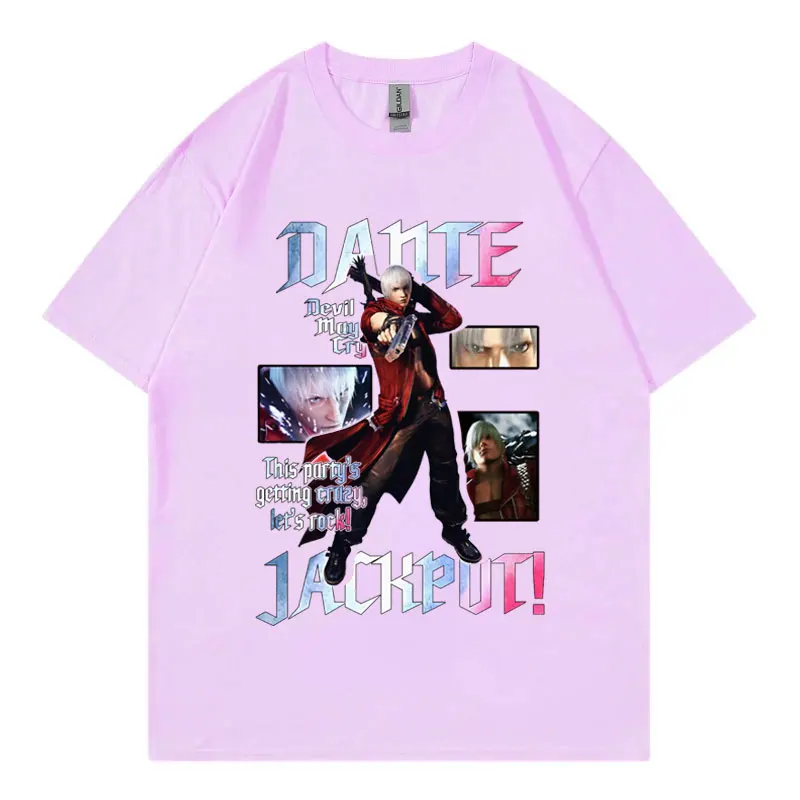 Hot Game Devil May Cry Graphic T Shirts Men Women Clothing Harajuku Y2k Oversized T-shirt Summer Casual Short Sleeve T-shirts