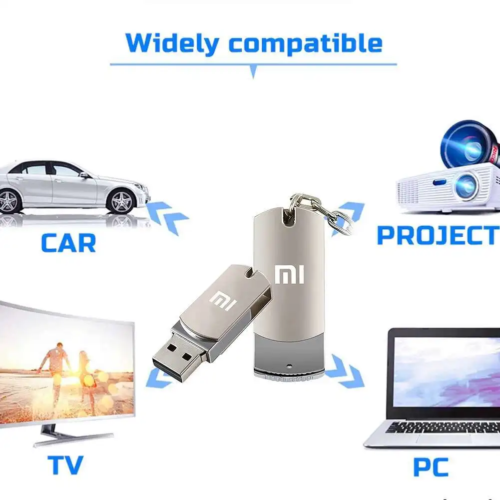 Xiaomi 16 ТБ Pendrive USB 3.2 Высокоскоростная передача Металлический флэш-накопитель типа C SSD Портативный мини-накопитель с памятью Водонепроницаемый U-диск