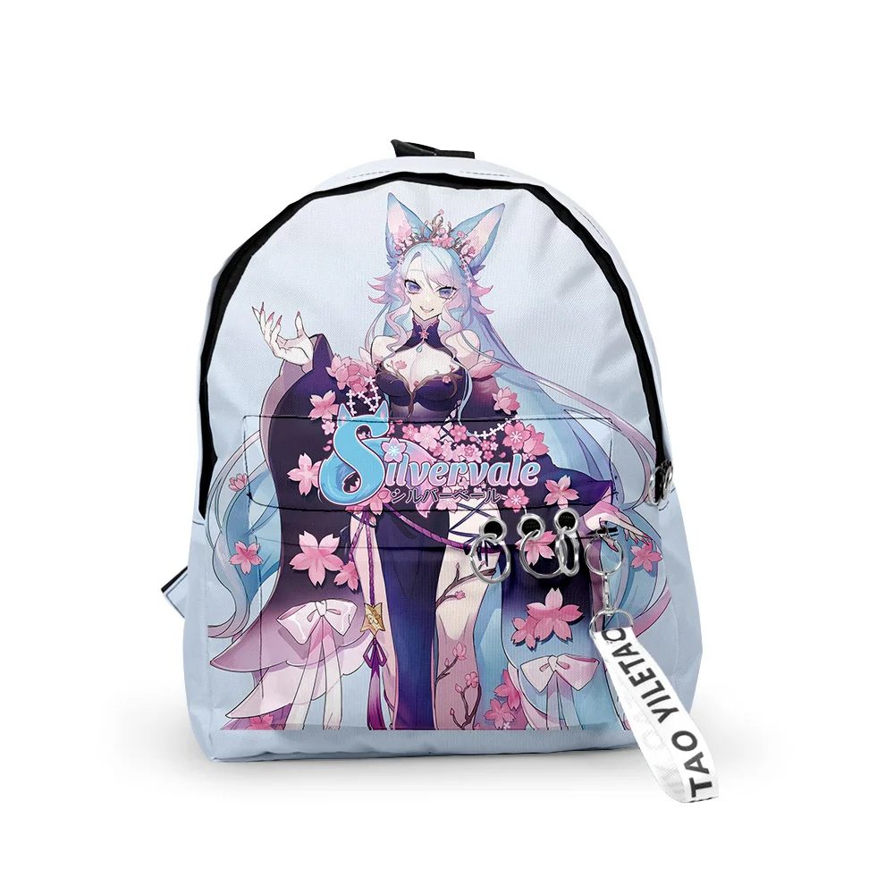 

Silvervale VTuber Anime Backpack Schoolbag Travel Bag Harajuku Daypacks Rucksack Unisex Bags