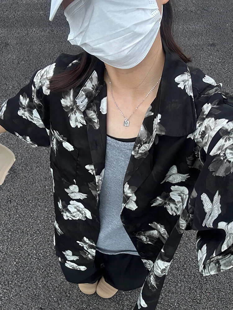 

Тонкий летний пляжный шелк из ледяного шелка с цветочным принтом, дышащая защита от солнца, повседневная смесь из полиэстера и спандекса